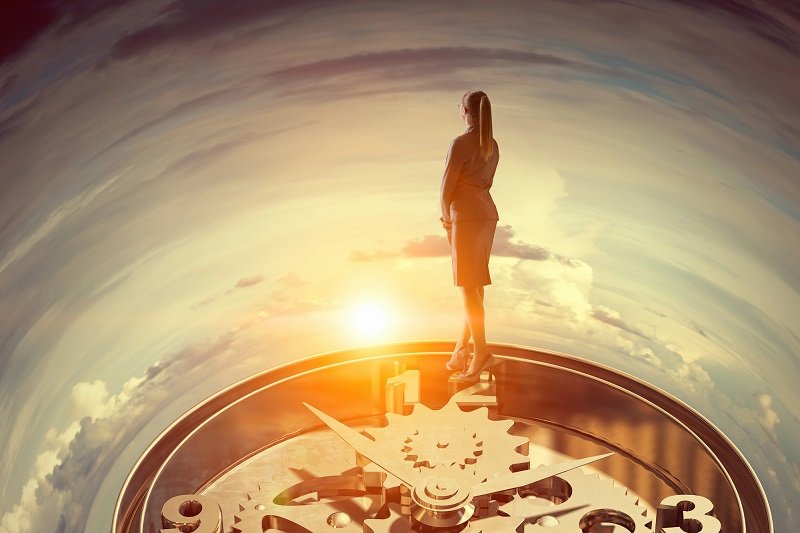 women is looking in the future and hoping her dreams come true